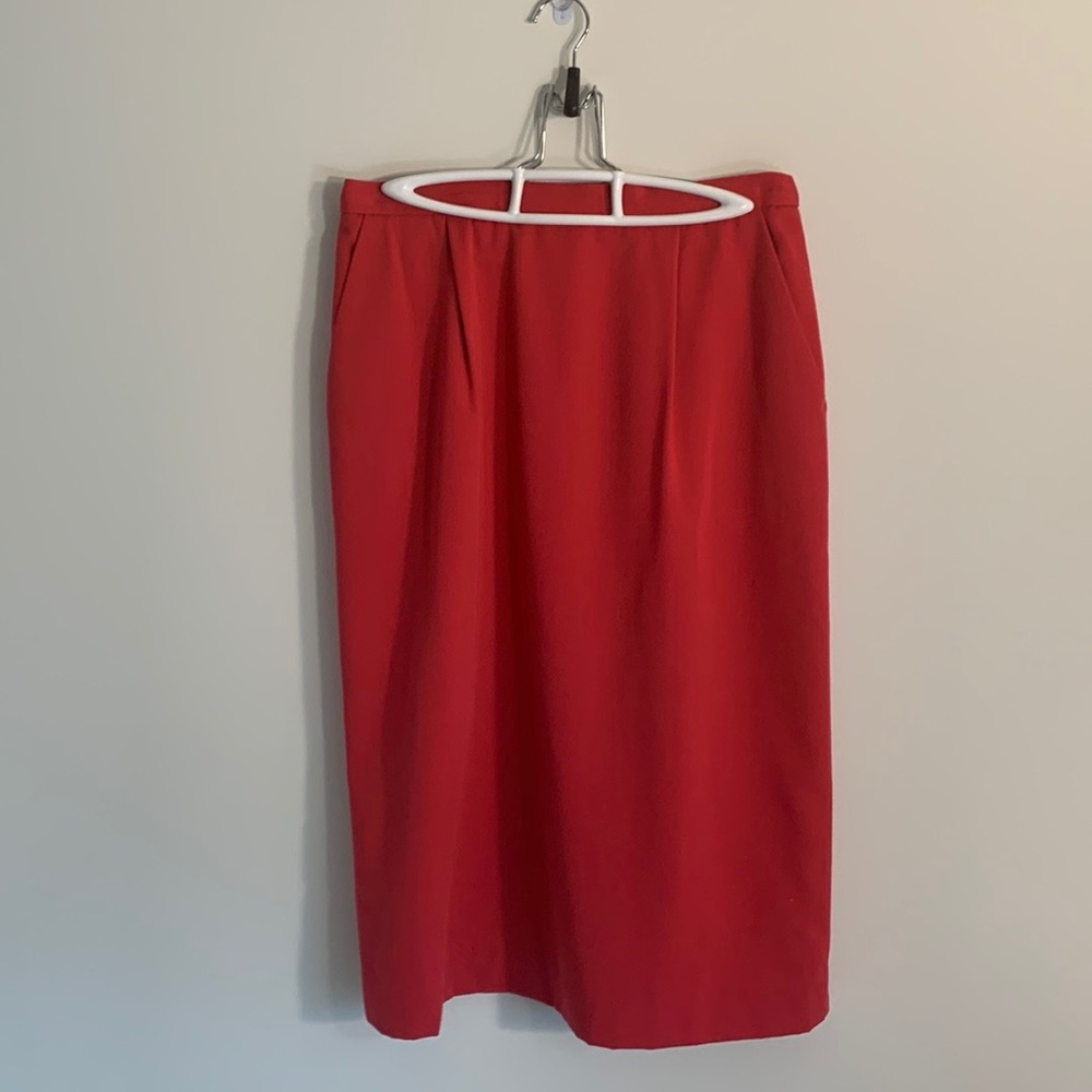 Vintage Pendleton red pencil skirt, size 10
